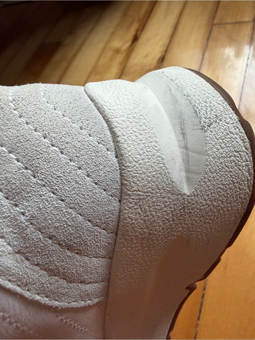 Geox White Leather & Suede Low-Top Sneakers - Picture 6 of 10